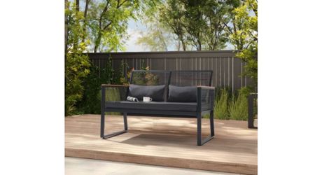 Outdoor Wicker Loveseat with Cushions – New