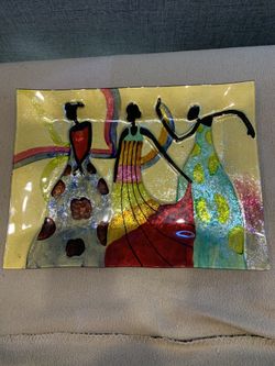 African Glass Platter