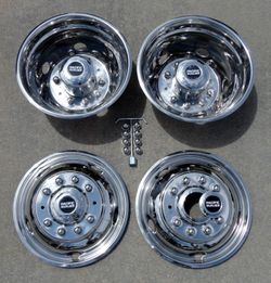 NEW 05-26 Ford F-450 F-550 19.5" 10 LUG Dually Wheel Simulators 4WD / Pop Out