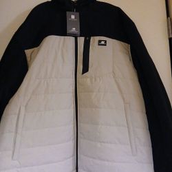 Men's New Balance Jacket Black White Size X Large Brand New 