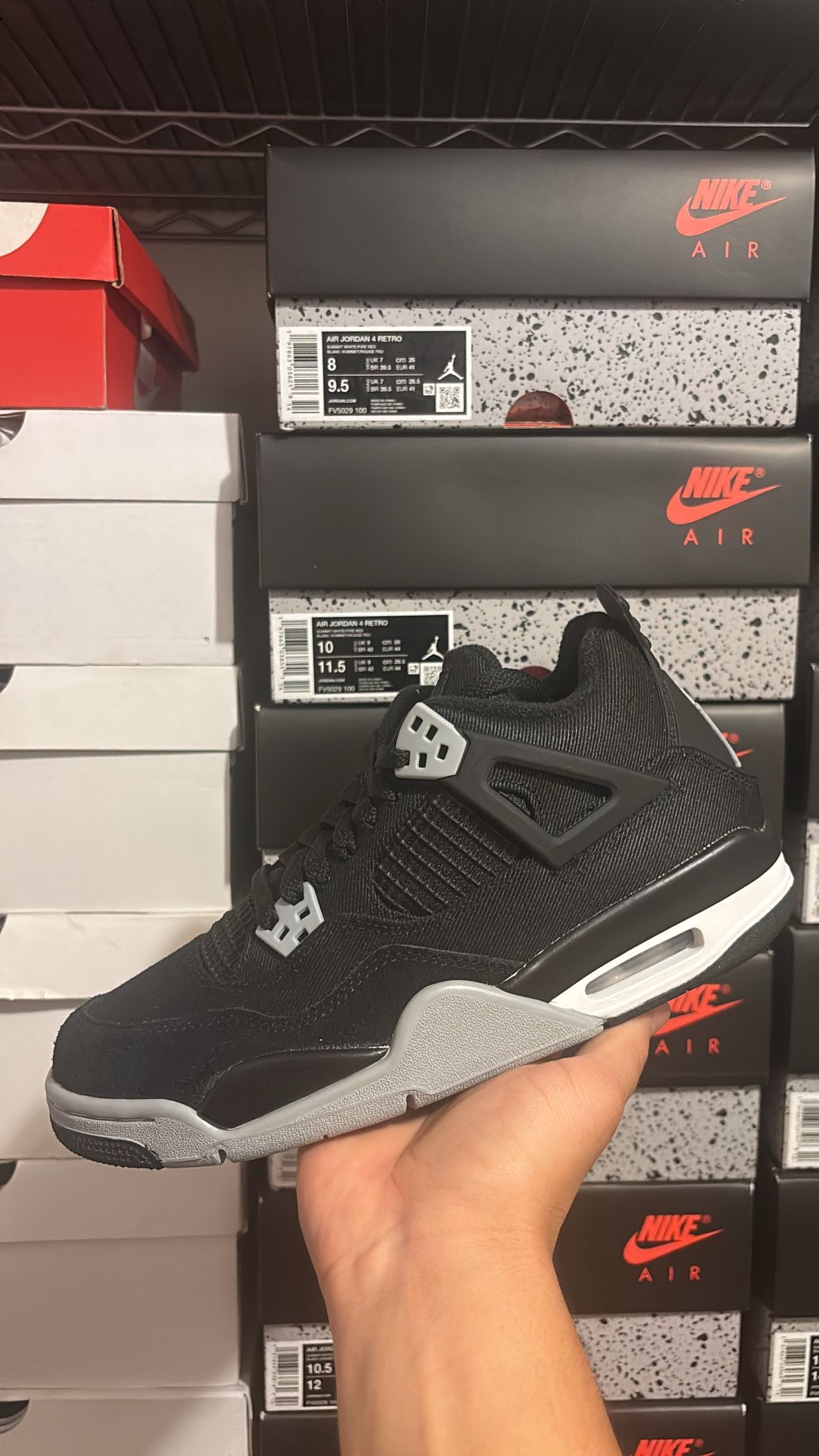 Jordan 4 Retro SE Black Canvas