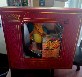 Pokemon charizard SPC super premium collection box 10 packs, figure and promo