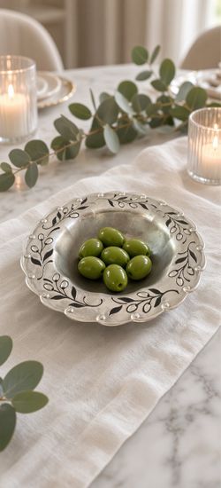 LENOX Silver Decorative Bowl 13”