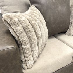 Brown Latte Sofa And Loveseat 