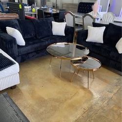 black  color loveseat  sofa