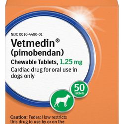 Vetmedin 1.25mg 150tablets chewable tablets for small dogs