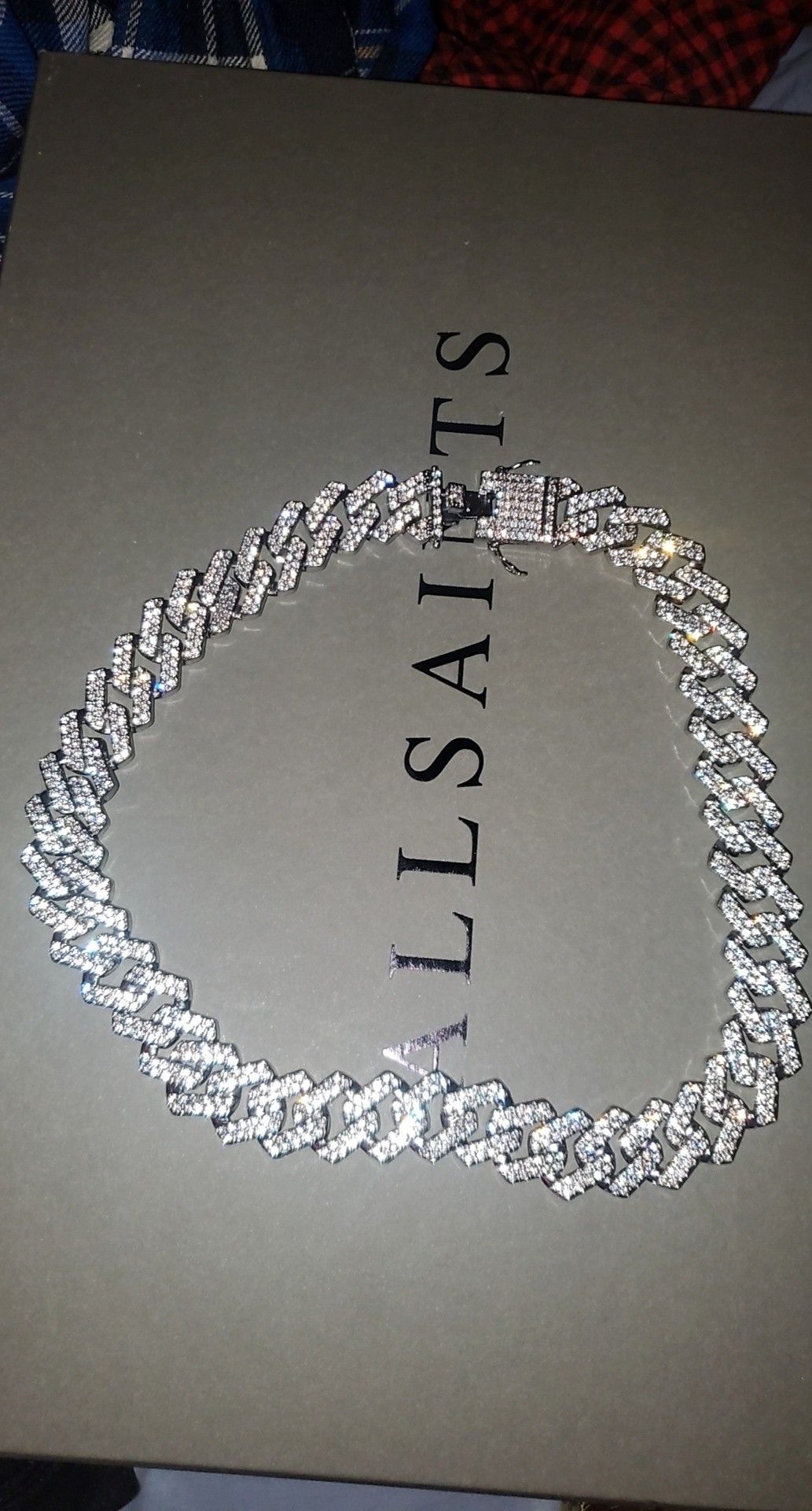 22 inch cuban link necklace new 14k white gold plated 5x 19mm