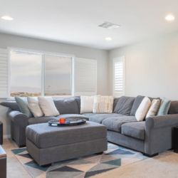 Grey sectional 
