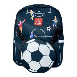 Kids School Black Soccer Backpack