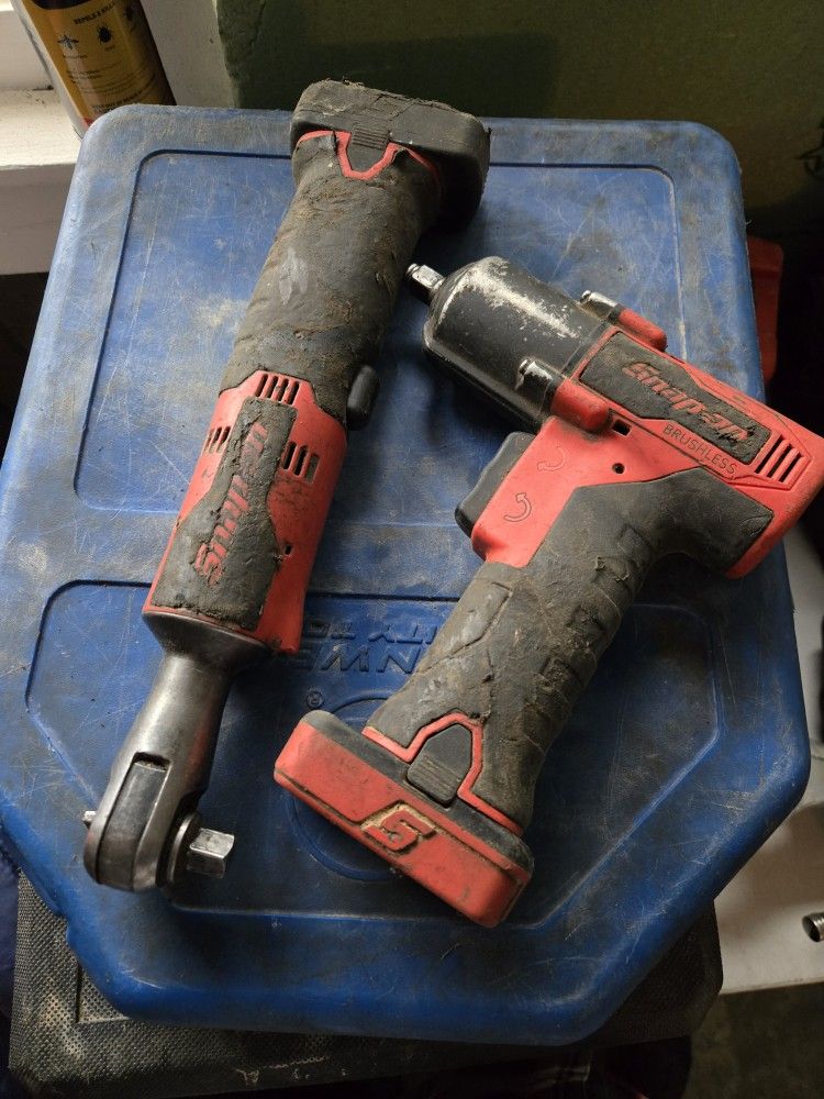 Snap On 3/8 Battery Ratchet And Brushless 3/8 Impact