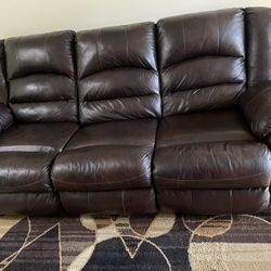 Couch brown leather 