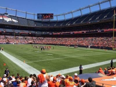 Denver Broncos 9th Row From The Field Tickets 