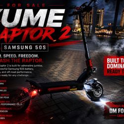 YUME RAPTOR 2 50MPH 🔥 Brand New + Gift Set + Warranty + Throttle Kit