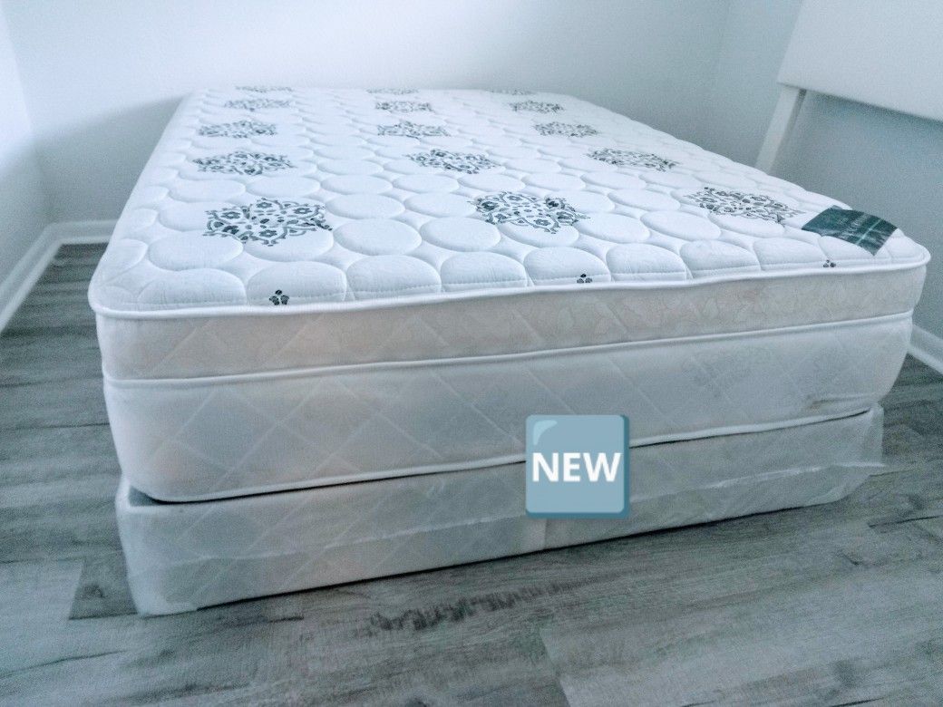 $250 Firm Or Soft Pillow Top Mattress And Boxspring Brand New Free Delivery Same Day