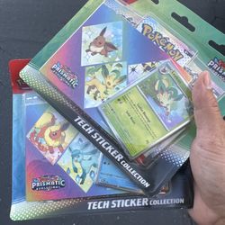 Pokemon Prismatic Evolutions Tech Sticker Collection