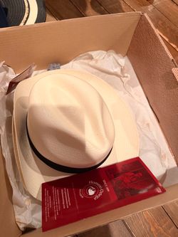 2 Genuine Homero Ortega Panama Hats With Boxes