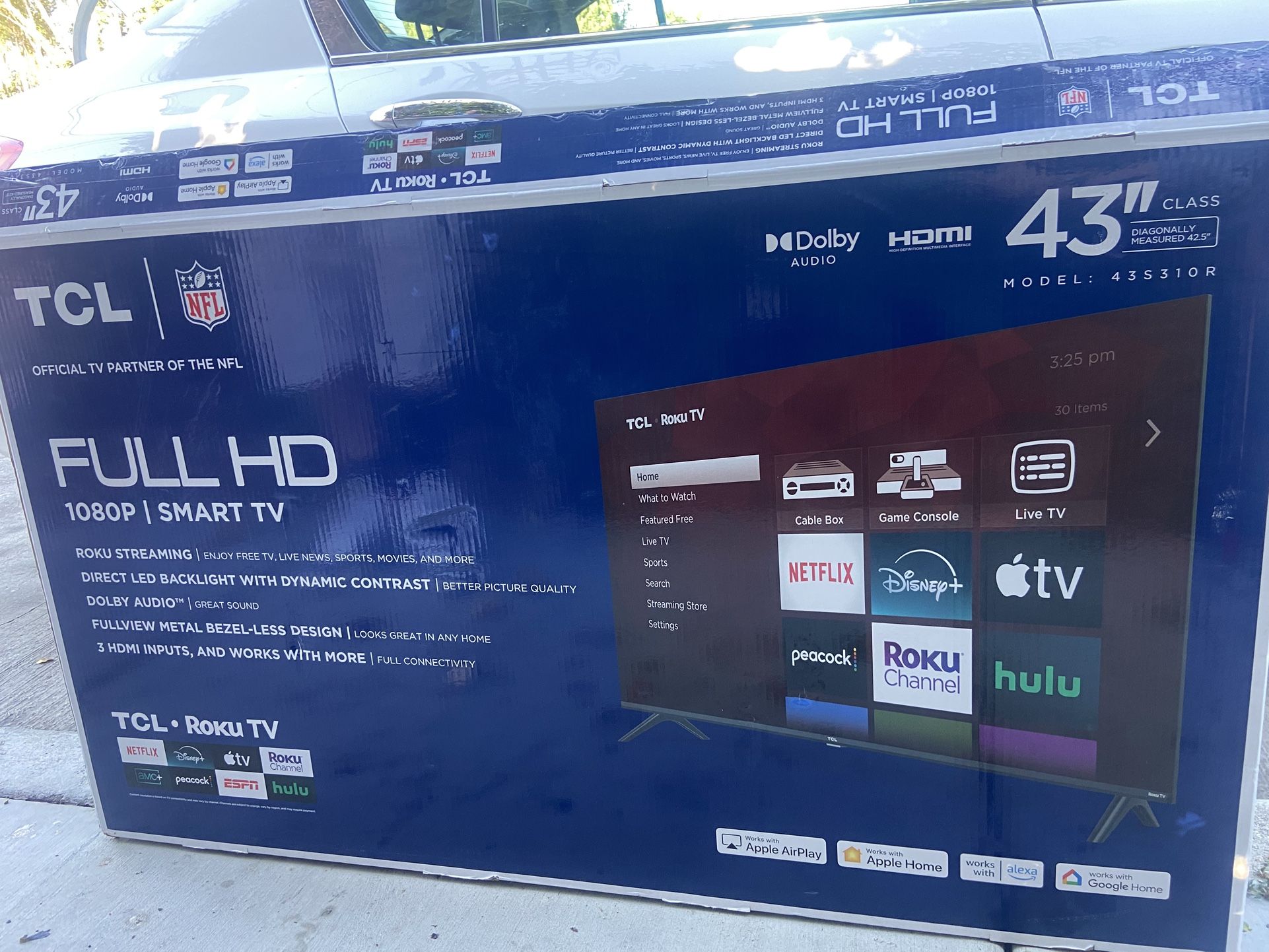 TCL Roku 43in 1080p Flat Screen Tv
