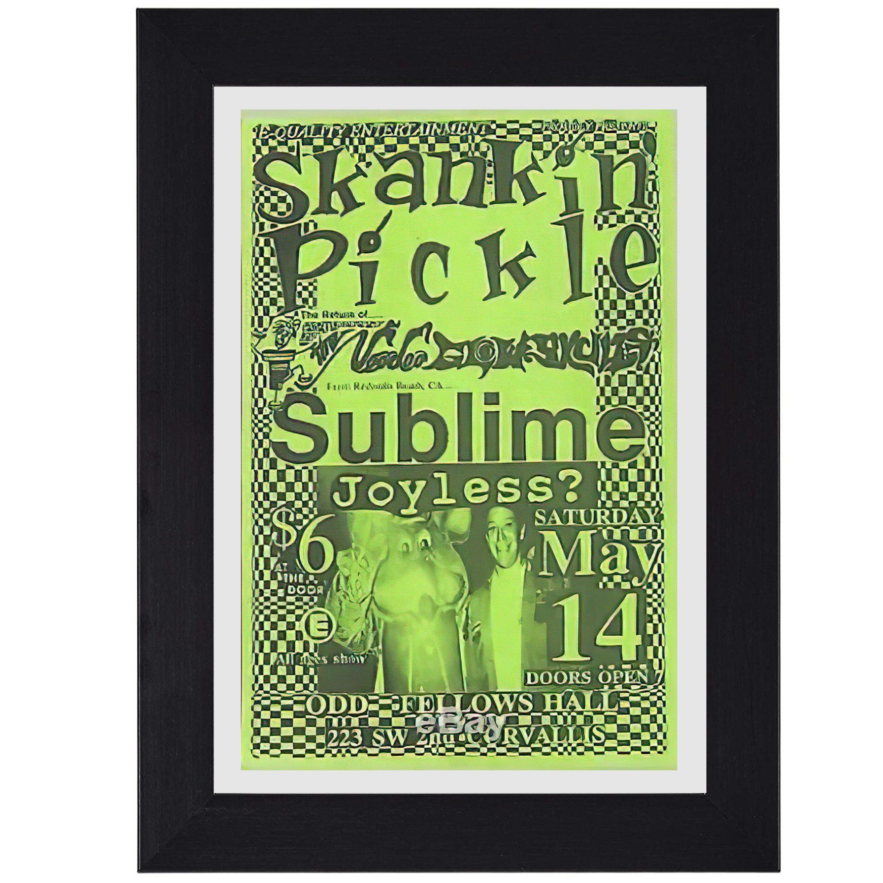 Sublime band Skankin pickle reggae punk Rock print mini concert poster flyer music
