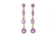 Natural Diamond Amethyst Sterling Earrings