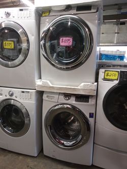 Samsung front load washer used and electric dryer NEW
