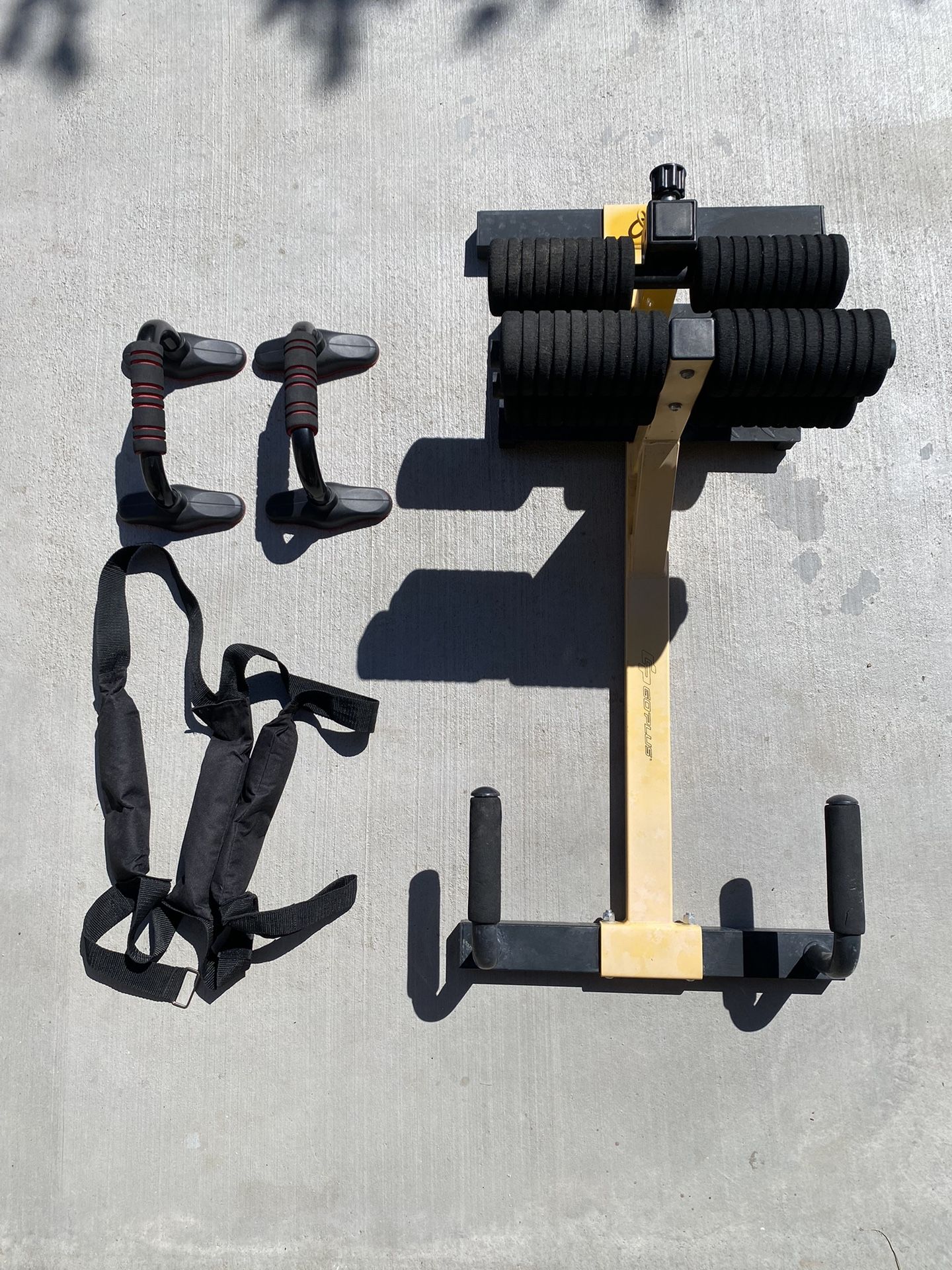 Go squat Machine / Push Up Bars / 3 Pound Vest