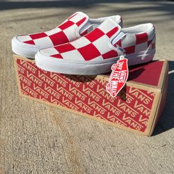 Vans Classic Red Checkered Slip-on