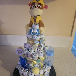3 Tier Paw Patrol Diaper Cake