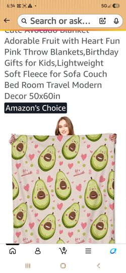 Cute Avocado Throw