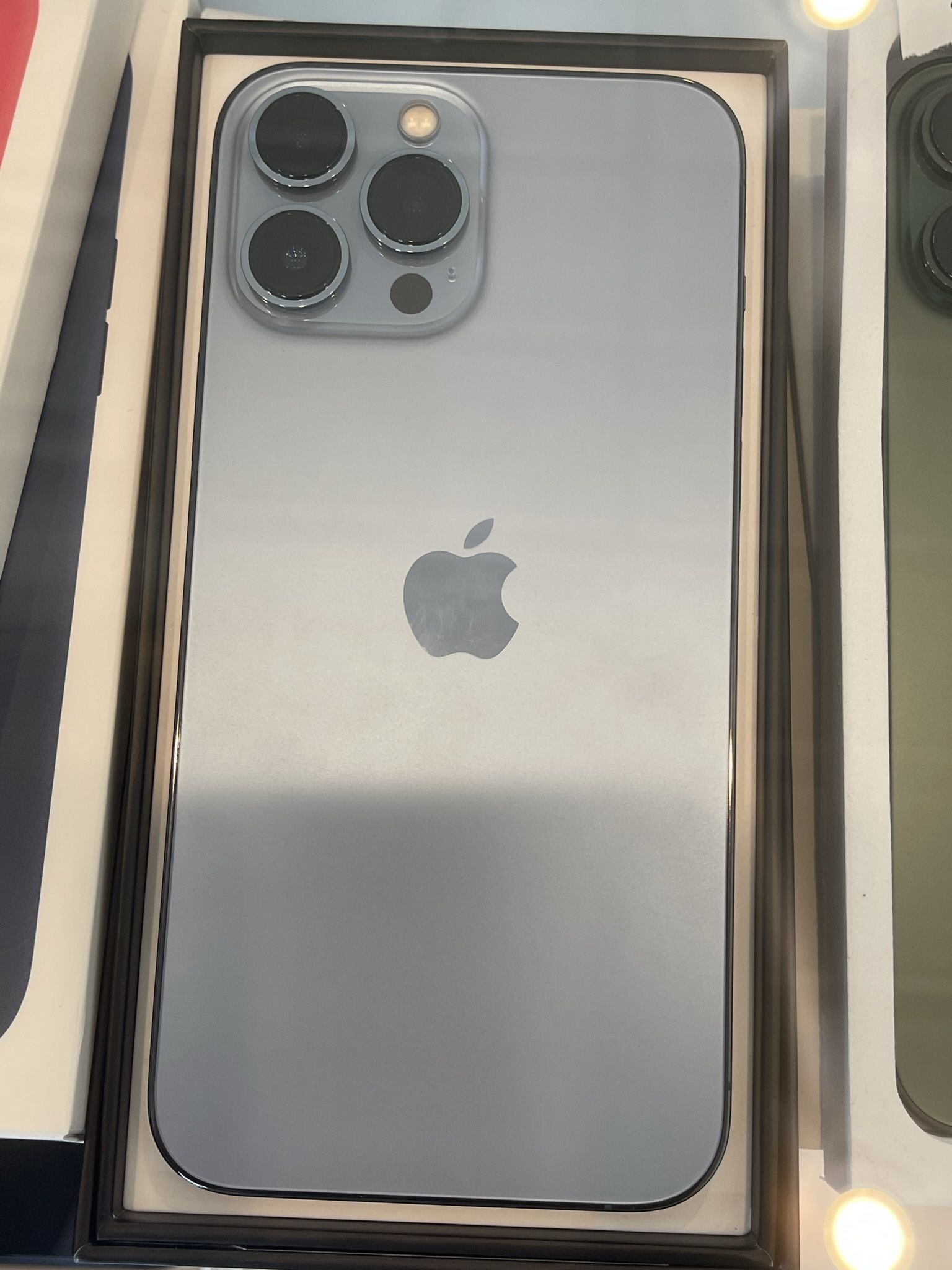 NEW Apple iPhone 13 Pro Max 128GB Blue Unlocked for All T-Mobile AT&T Metro Boost 12 Simple XS Cricket Lyca Verizon 14 Spectrum 13 Gen ATT X Pr
