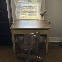 “Art Metal” Desk With Matching Chair