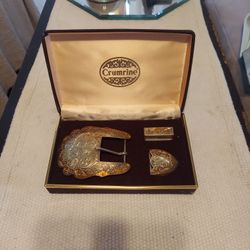 Crumrine Western Belt Buckle Set 
