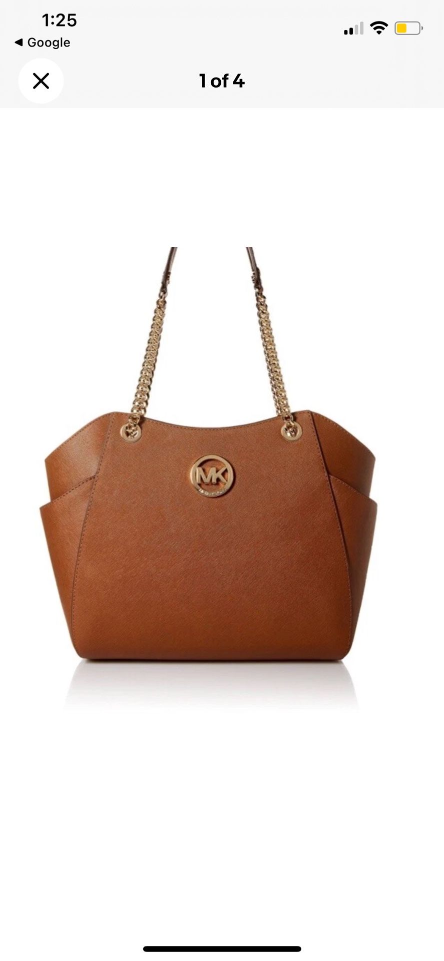 Michael Kors Saffiano Leather Jet Set Large Chain Shoulder Bag
