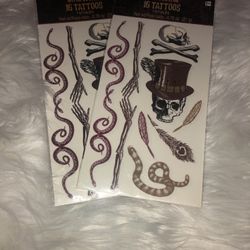 COSTUME TEMPORARY TATTOO WITCH DOCTOR VOODOO