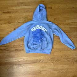 Light Blue Men’s Sp5der Hoodie 
