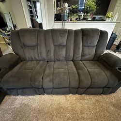 Recliner Couch W/USB ports And Massage Controller