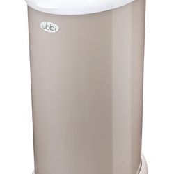 Ubbi Stainless Steel Diaper Pail, Odor Locking, No Special Bag Required Taupe
