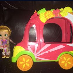 Shopkins Shoppies Pam Cake doll and Smoothie Truck
