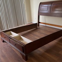 Sleigh Bed Queen With Storage
