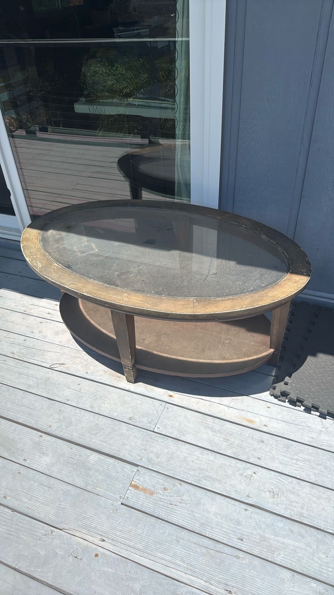 Wood And Glass Table