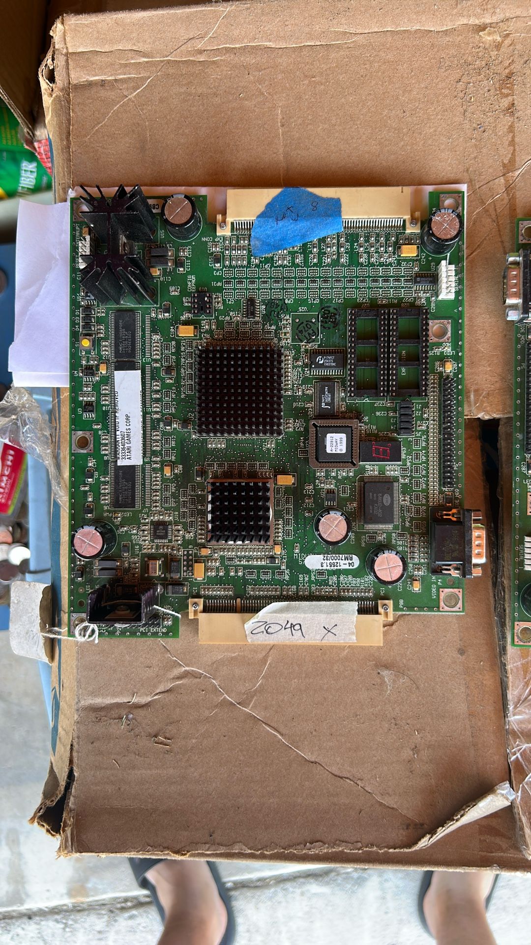 Rush 2049 Atari CPU Center Not Working Original Arcade Video Game Pcb Board