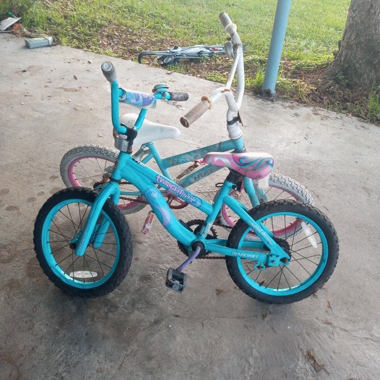 2 Little Girls Bike 16 Inch