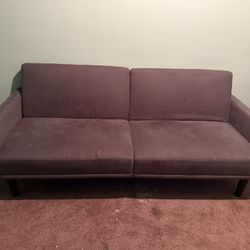 Room Essentials Futon Sofa with Arms – Gray Sleeper Sofa