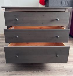 Gemnes 3-Drawer Dresser Dark gray