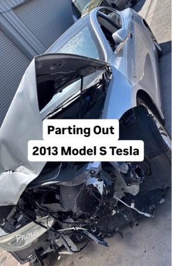 2013  SILVER MODEL S TESLA PARTS