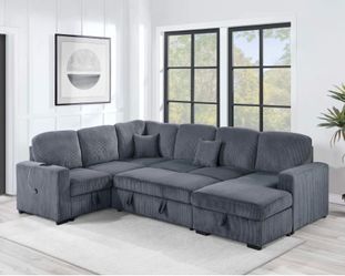 Sectional sleeper with storage