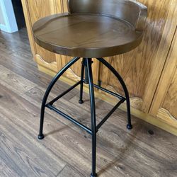 Metal and Wood Swivel Barstool, Never Used