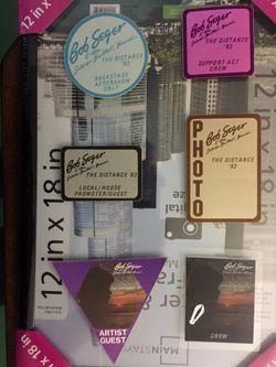 Bob Seger and the Silver Bullet Band The Distance 1983 backstage passes our guest passes crew passes six of them vintage and rare