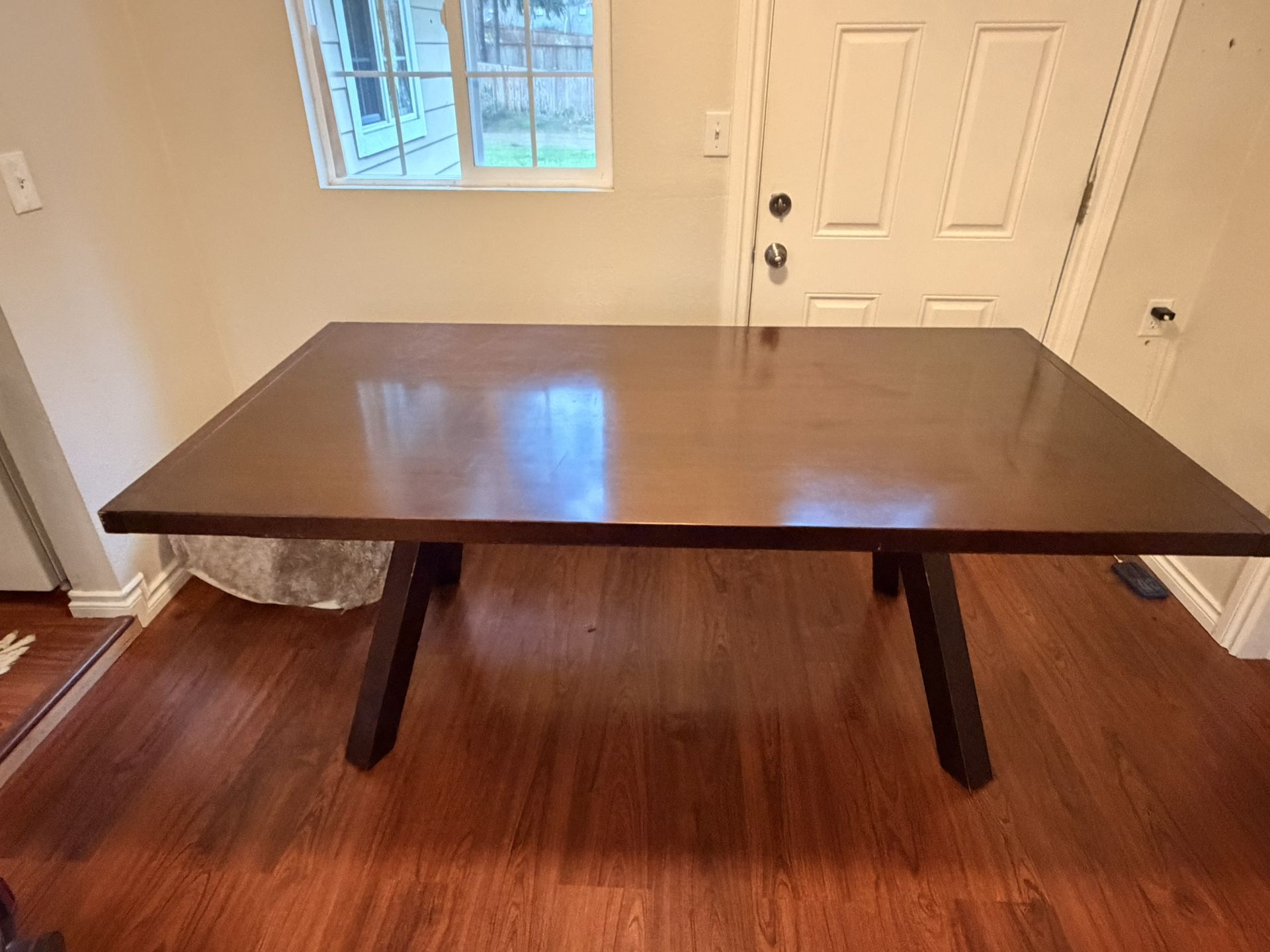 Wood Dining Room Table w/ Leafs