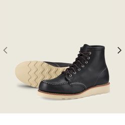 SIZE 7.5 RED WING THE CLASSIC MOC WATERPROOF LEATHER SOFT TOE BOOTS BRAND NEW