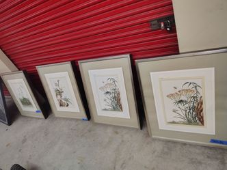 Office paintings in set of 4